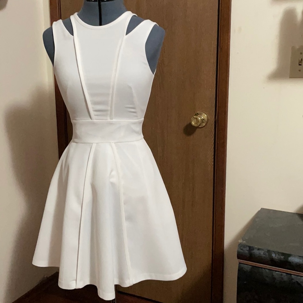 Armani Exchange Cutout Shoulder Fit And Flare